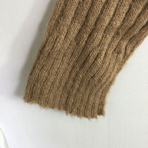 Free People Soft Fawn Alpaca Chunky Knit Mock Neck Sweater Brown Size XS - Picture 5 of 15